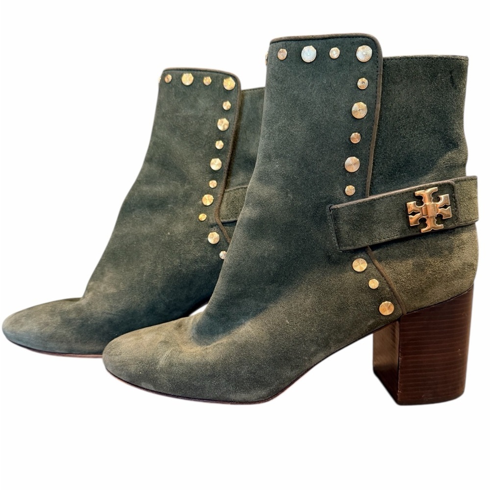 Tory Burch Kira Studded Bootie Olive – Size 9.5